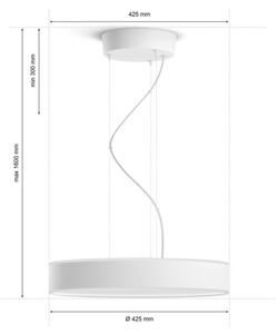 Philips - Led Dimmable κρεμαστό φωτιστικό οροφής Hue ENRAVE LED/33,5W/230V λευκό + RC