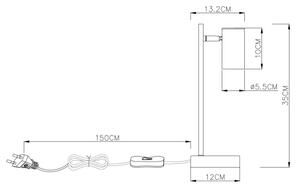 Globo 57910TB - Eπιτραπέζια λάμπα ROBBY 1xGU10/5W/230V