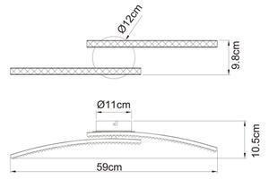 Globo 67169-12IP - LED Πλαφονιέρα οροφής μπάνιου JULES 2xLED/6W/230V IP44