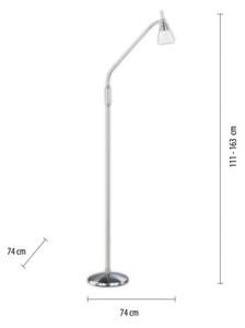 Paul Neuhaus 430-55-LED Dimmable επιδαπέδια λάμπα PINO 1xG9/28W/230V ματ χρώμιο