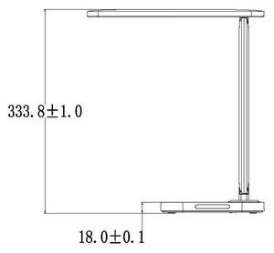 LED Dimmable επιτραπέζια λάμπα αφής με υποδοχή USB KIARA LED/7W/230V μαύρο