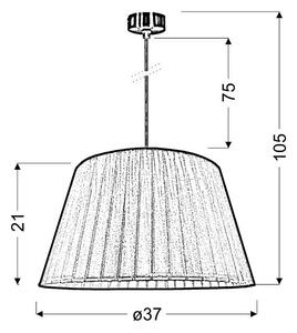 Πολύφωτο κρεμαστό TIZIANO 1xE27/60W/230V γκρι