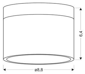 LED Σποτ TUBA LED/9W/230V λευκό/μαύρο