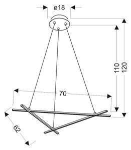 LED Πολύφωτο ANDROS LED/30W/230V