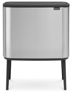 Κάδος απορριμμάτων Brabantia Bo Touch 11+23L, Εύκολο κλείσιμο, Αντιολισθητική βάση, Ανθεκτικό στα δακτυλικά αποτυπώματα, Ματ Inox