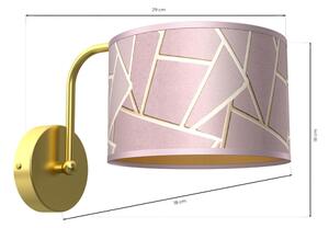 Φωτιστικό τοίχου ZIGGY 1xE27/60W/230V ροζ/χρυσό