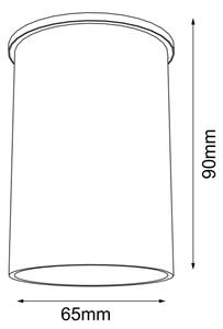 Shilo 1109 - Σποτ ARIDA 1xGU10/15W/230V 9 cm μαύρο