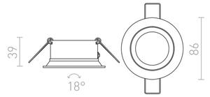 RED - Design Rendl-R11738- Χωνευτό φωτιστικό SOBER 1xGU10/50W/230V λευκό