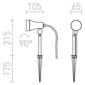 RED - Design Rendl - R10431 - Φωτιστικό εξωτερικού χώρου DIREZZA 1xGU10/35W/230V IP54