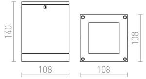 RED - Design Rendl-R10385 - Εξωτερικό φωτιστικό οροφής QUADRA 1xE27/75W/230V IP54