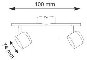 LED Σποτ με 2 φώτα KUBIK 2xLED/4,2W/230V μαύρο