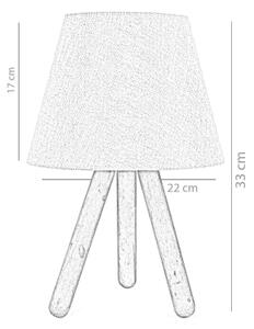 Επιτραπέζια λάμπα WOOD 1xE27/60W/230V ροζ