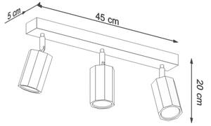 Sollux SL.1030 - Φωτιστικό σποτ ZEKE 3xGU10/40W/230V δρυς