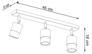 Sollux SL.1066 - Φωτιστικό σποτ NERO 3xGU10/40W/230V μαύρο/γυαλιστερό χρώμιο