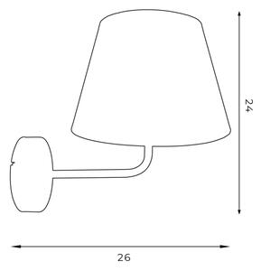 Λάμπα τοίχου ARDEN 1xE27/60W/230V λευκό/χρυσό