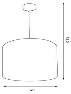 Κρεμαστό φωτιστικό οροφής ARDEN 1xE27/60W/230V διάμετρος 40 cm πράσινο/χρυσό