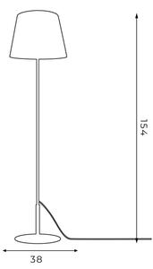 Επιδαπέδια λάμπα ARDEN 1xE27/60W/230V μαύρο/λευκό