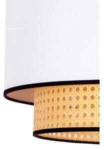 Duolla - Κρεμαστό φωτιστικό οροφής BOHO 1xE27/15W/230V διάμετρος 45 cm λευκό/rattan