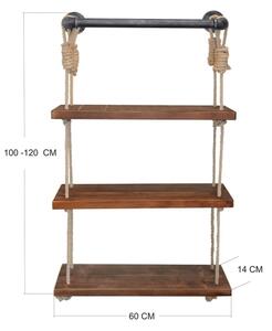 Ράφι τοίχου 120x60 cm έλατο