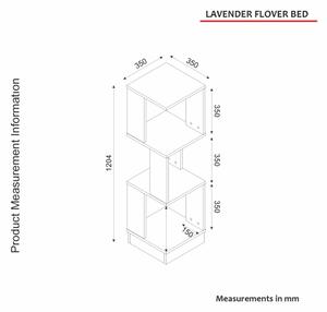 Ραφιέρα για φυτά LEVANDER 120,4x35 cm λευκή