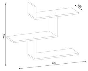 Ράφι τοίχου BIEN 70x89 cm λευκό