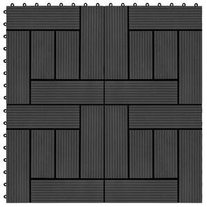 VidaXL Πλακάκια Deck 11 τεμ. Μαύρα 30 x 30 εκ. 1 μ² από WPC