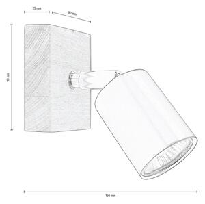 Spot-Light DO2910156 - Σποτ τοίχου MANARA 1xGU10/5W/230V καρυδιά