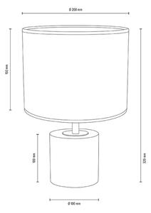 Spot-Light DO708191174 - Επιτραπέζια λάμπα KRETA 1xE27/25W/230V πεύκο/λευκό