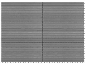 VidaXL Πλακάκια 6 τεμ. Γκρι 1 μ² / 60 x 30 εκ. από WPC