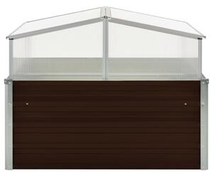 VidaXL Θερμοκήπιο Σπορείο Καφέ 100x100x85 εκ. από Γαλβανισμένο Χάλυβα