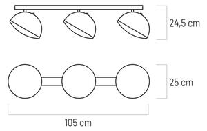 Klausen 100013 - Φωτιστικό σποτ LED CROWD 3xLED/20W/230V μαύρο