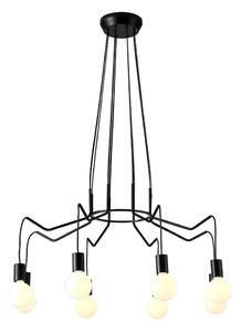Κρεμαστό φωτιστικό οροφής πολύφωτο BASSO 8xE27/40W/230V μαύρο