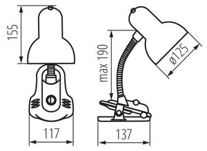 Kanlux 7151 - Επιτραπέζιο φωτιστικό με κλικ SUZI 1xE27/40W/230V μαύρο