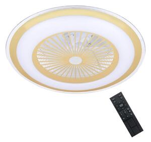 Brilagi - LED Dimmable φωτιστικό με ανεμιστήρα RONDA LED/48W/230V χρυσό + RC