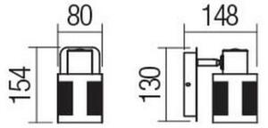 Redo 04-519 - Φωτιστικό τοίχου BASKET 1xE27/42W/230V μπρονζέ