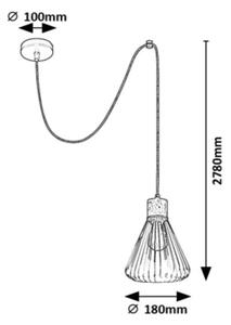 Rabalux 3148 - Κρεμαστό φωτιστικό οροφής FARFALLE 1xE27/40W/230V μαύρο/οξιά