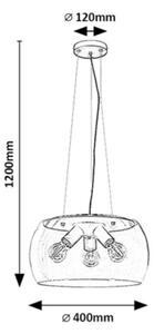 Rabalux 3190 - Κρεμαστό φωτιστικό οροφής URSHULA 3xE27/40W/230V