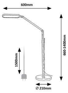 Rabalux 2310 - Επιδαπέδια λάμπα dimming LED DRACO LED/13W/230V 3000-6000K μαύρο