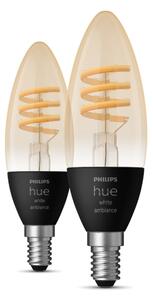 ΣΕΤ 2x LED Dimmable Λάμπες Philips Hue WHITE AMBIANCE E14/4,6W/230V