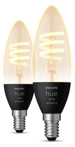 ΣΕΤ 2x LED Dimmable Λάμπες Philips Hue WHITE AMBIANCE E14/4,6W/230V