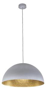 Κρεμαστό φωτιστικό οροφής SFERA 1xE27/60W/230V διάμετρος 35 cm γκρι/χρυσό