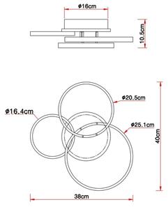 Globo 67273-30 - LED Πλαφονιέρα οροφής SID LED/30W/230V