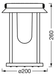 Ledvance - LED RGBW Dimmable ηλιακό φωτιστικό φανάρι TABLE LED/3W/3,7V IP44