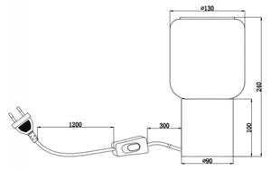 Reality - Επιτραπέζια λάμπα NICO 1xE27/40W/230V