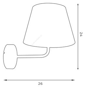 Λάμπα τοίχου ARDEN 1xE27/60W/230V μωβ/χρυσό