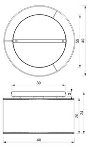 Πλαφονιέρα οροφής LOFT SHADE 3xE27/60W/230V μαύρο