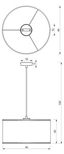 Κρεμαστό φωτιστικό οροφής LOFT SHADE 1xE27/60W/230V διάμετρος 40 cm μαύρο