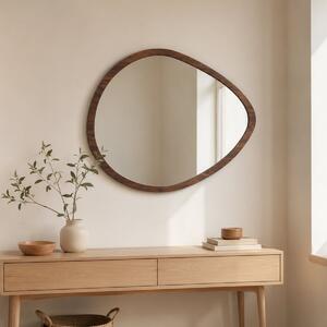 Διακοσμητικός Καθρέφτης Τοίχου (78x60) Spitishop Matera Walnut