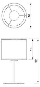 Επιτραπέζια λάμπα LOFT SHADE 1xE27/60W/230V διάμετρος 18 cm μαύρο/χρυσαφί