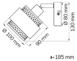 Wofi 11646 - Σποτ τοίχου GROVE 1xE14/28W/230V